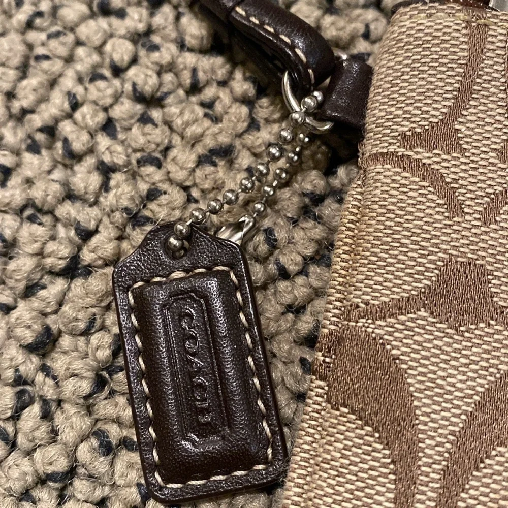 Coach Brown and Tan Wristlet in Like New Condition